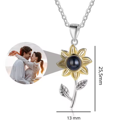 Collar De Girasol Foto Personalizada