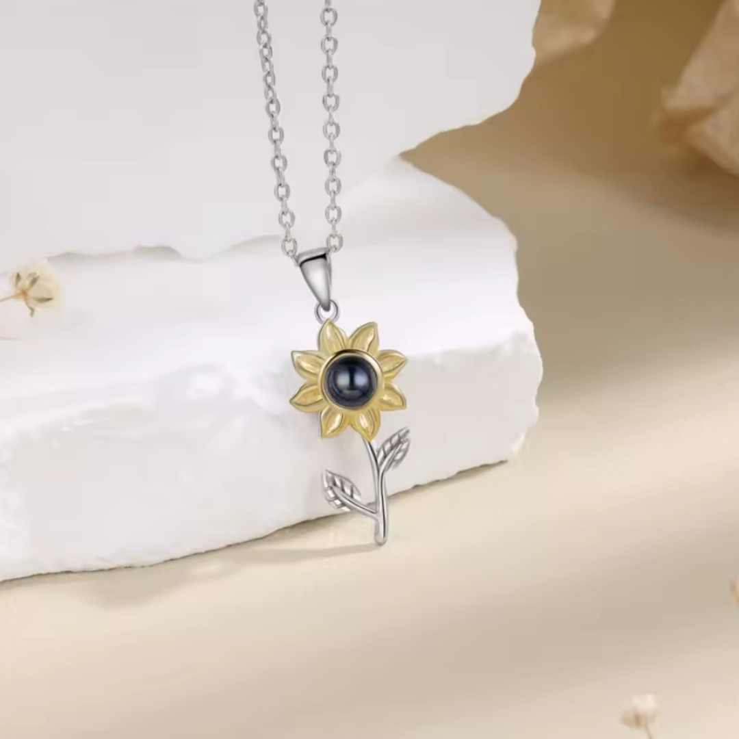 Collar De Girasol Foto Personalizada