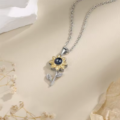 Collar De Girasol Foto Personalizada