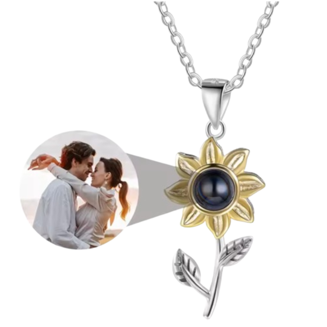 Collar De Girasol Foto Personalizada