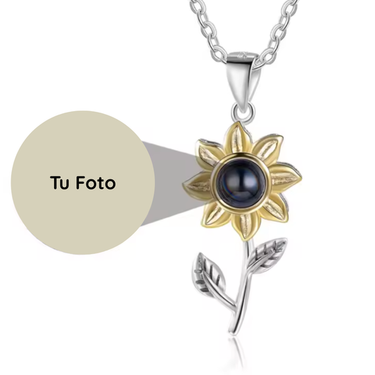 Collar De Girasol Foto Personalizada